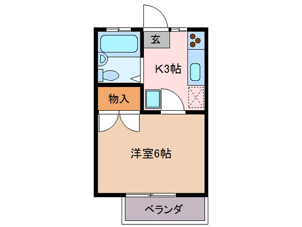 五十鈴川駅 徒歩12分 2階の物件間取画像